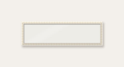 White bobbin panoramic frame, 24" x 6", frame only