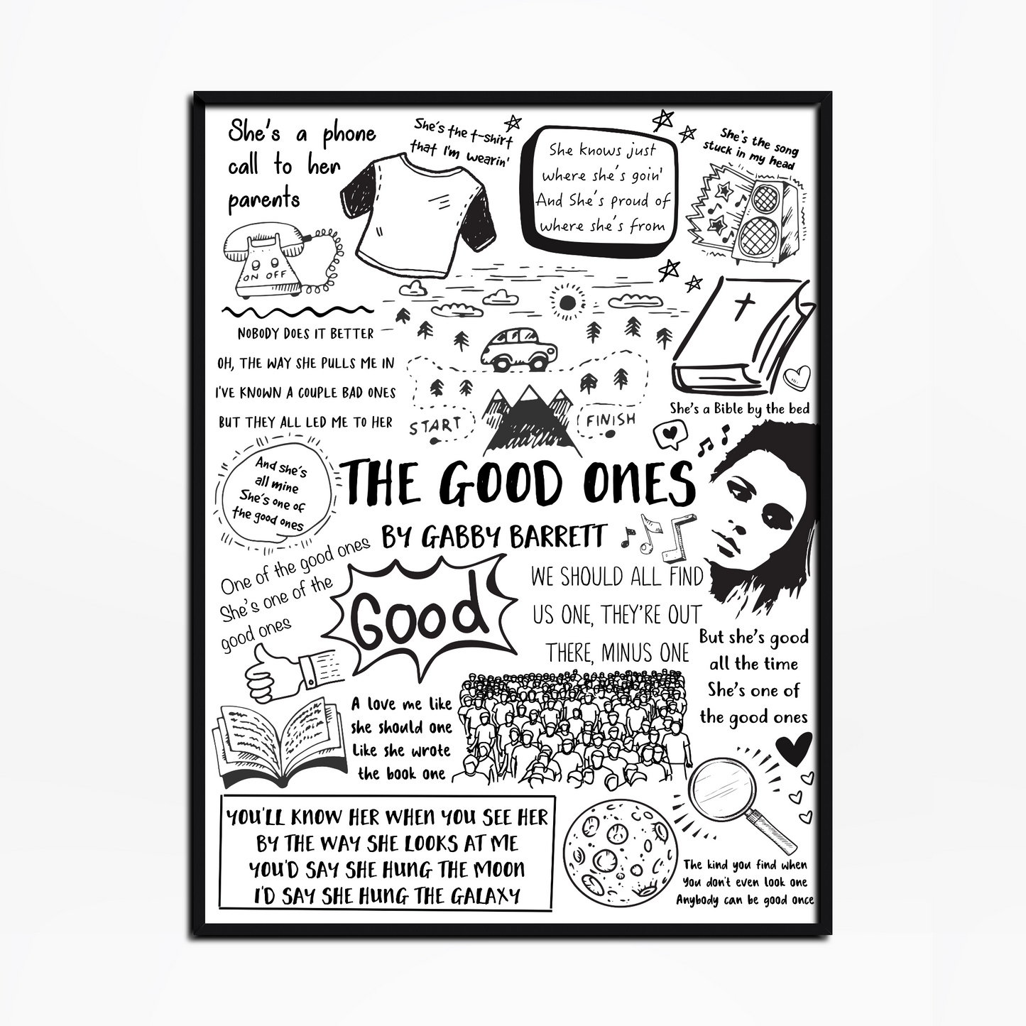 Gabby Barrett The Good Ones Lyric Print