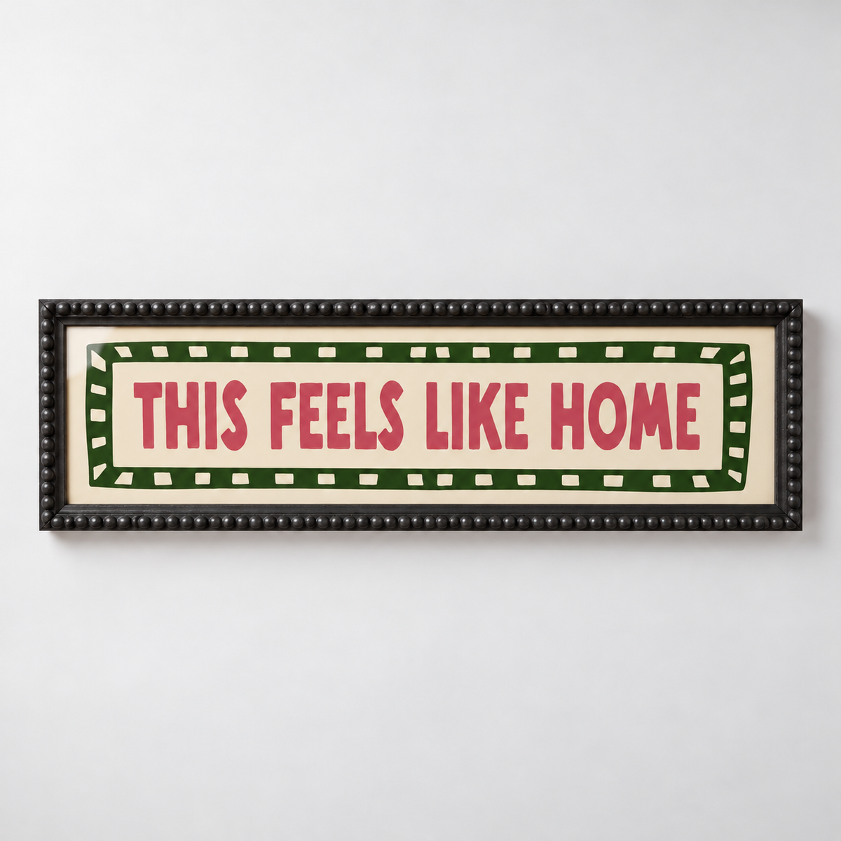 This Feels Like Home Bobbin Panoramic Print — frame black