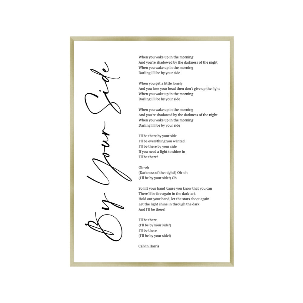 Personalized Song Lyrics Script Print