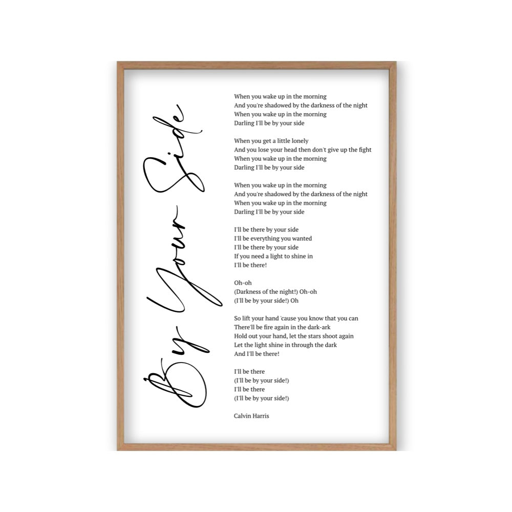 Personalized Song Lyrics Script Print