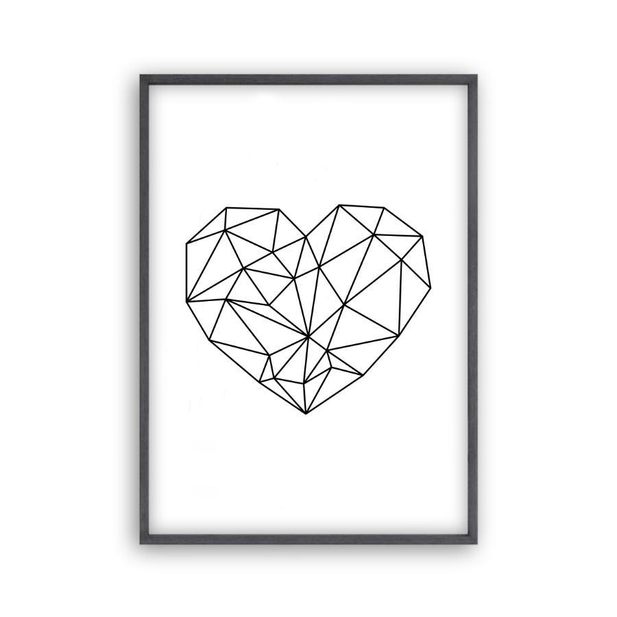 Geometric Heart Print - Blim & Blum