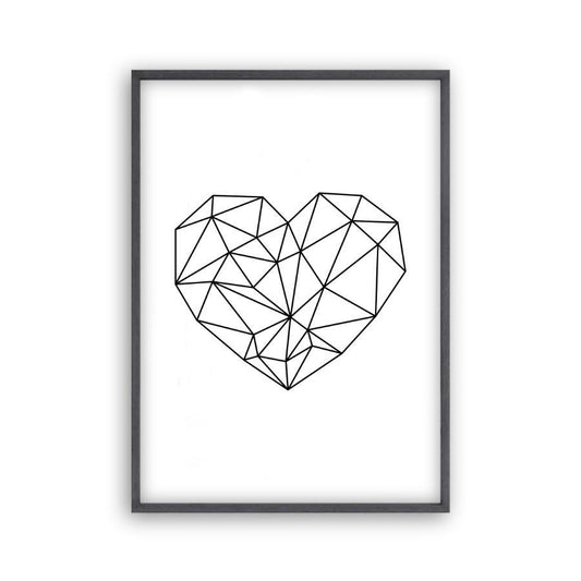 Geometric Heart Print - Blim & Blum