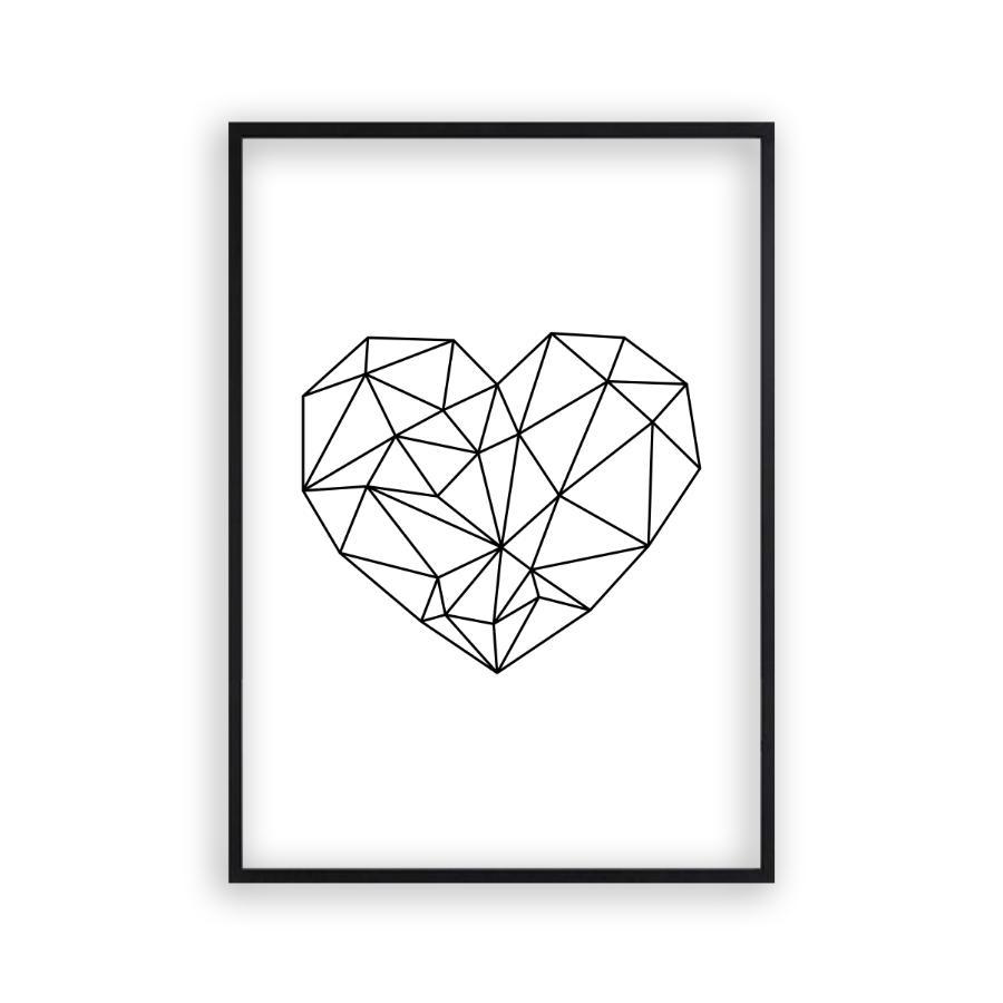 Geometric Heart Print - Blim & Blum