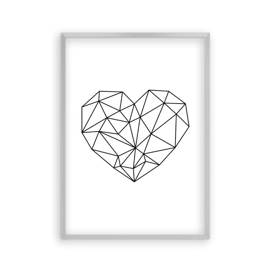 Geometric Heart Print - Blim & Blum