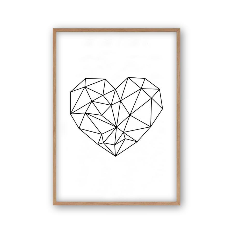 Geometric Heart Print - Blim & Blum