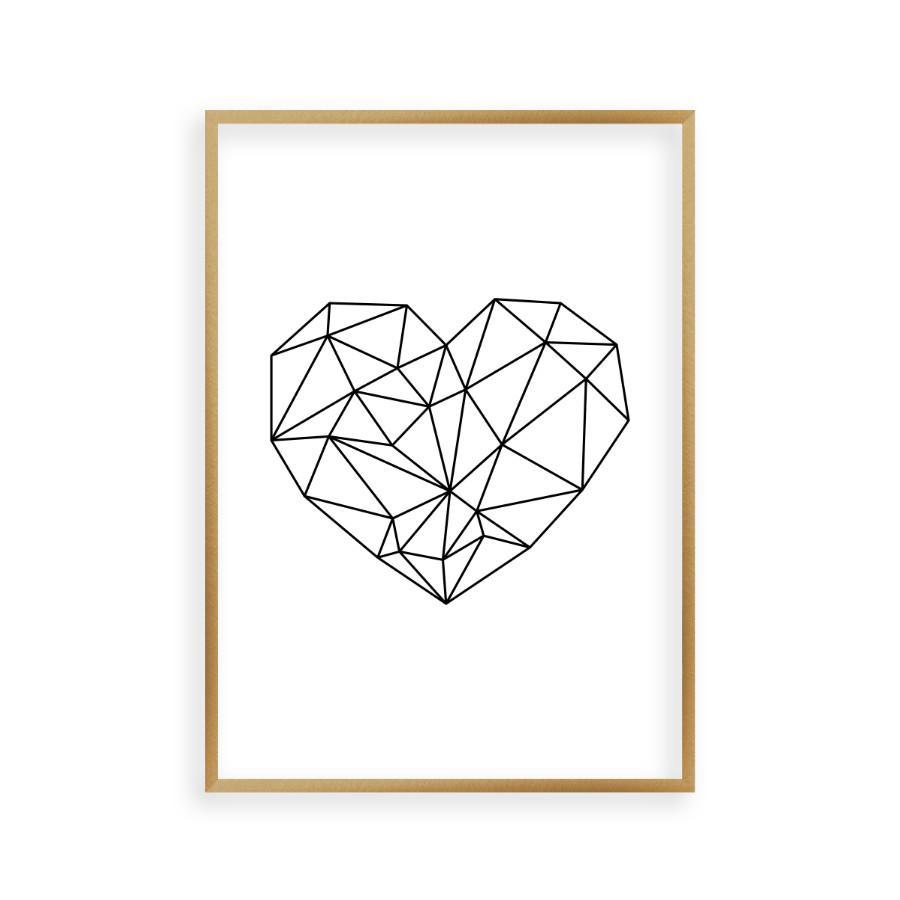 Geometric Heart Print - Blim & Blum