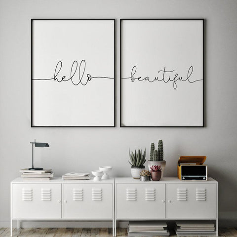 Hello Beautiful - Set Of 2 Prints - Blim & Blum