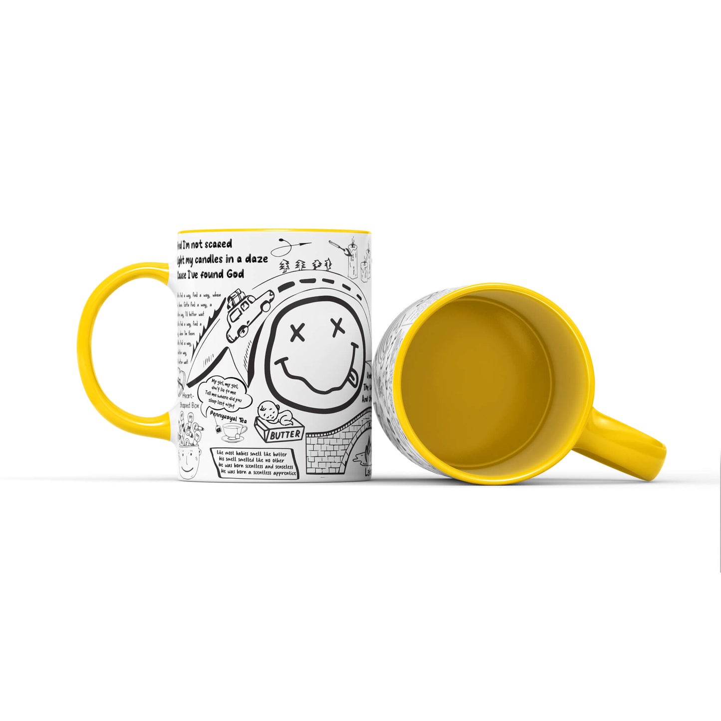 Nirvana Doodle Lyrics Mug