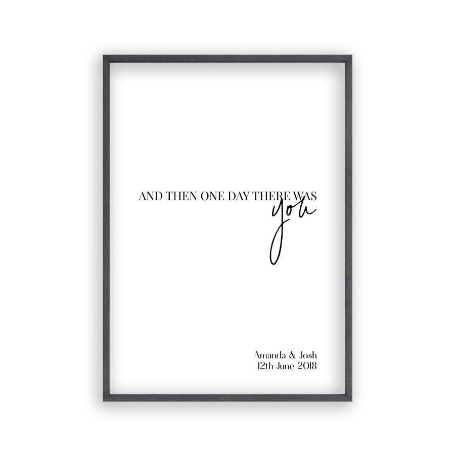 Personalized And Then One Day There Was You Names Print - Blim & Blum