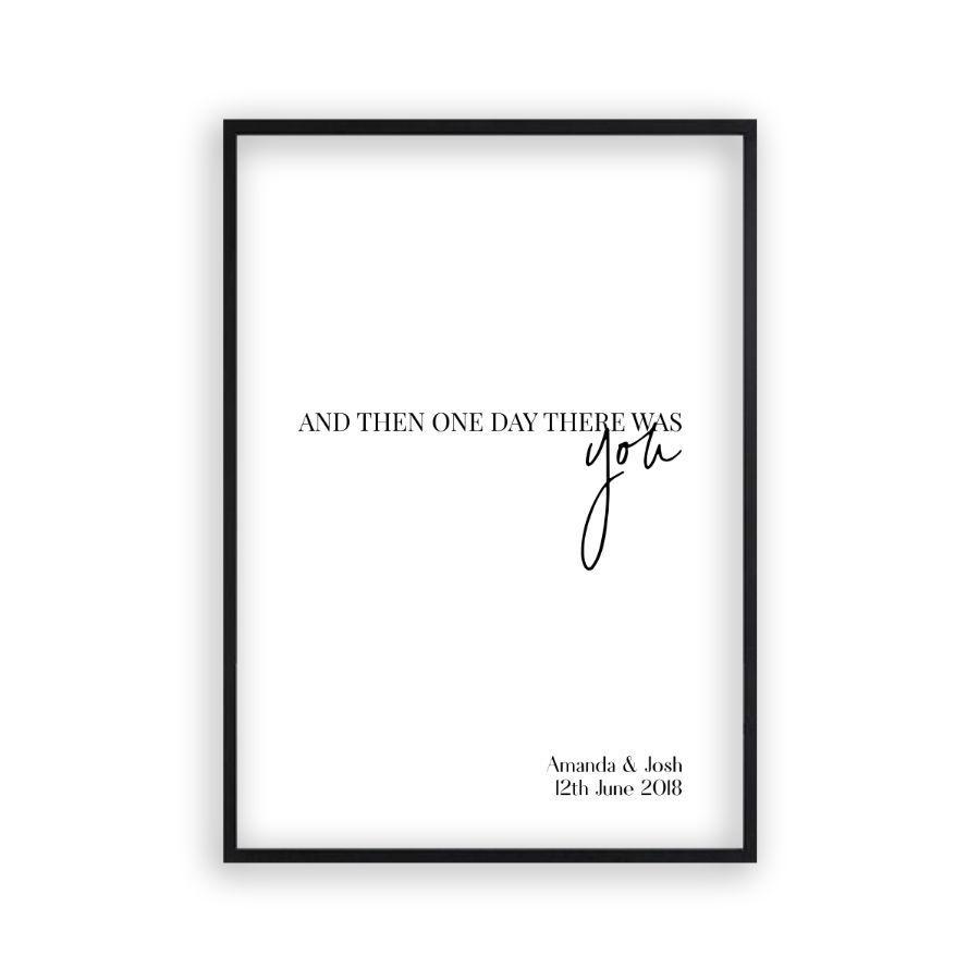 Personalized And Then One Day There Was You Names Print - Blim & Blum