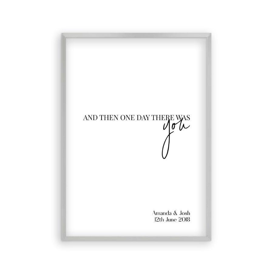 Personalized And Then One Day There Was You Names Print - Blim & Blum