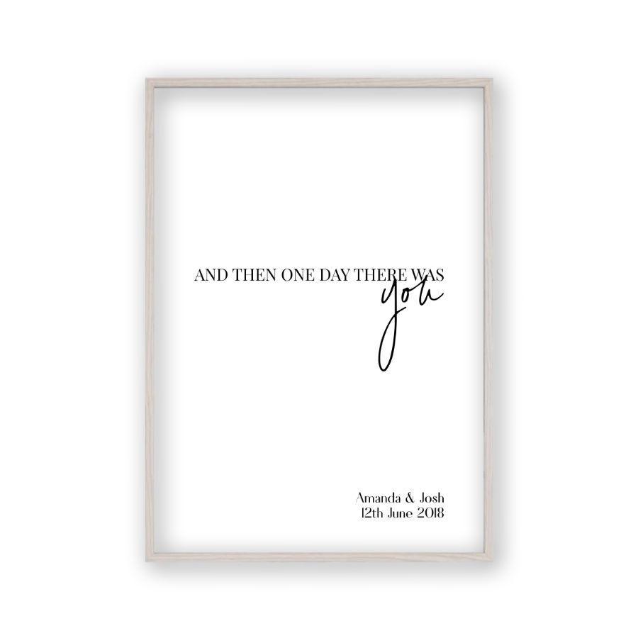 Personalized And Then One Day There Was You Names Print - Blim & Blum