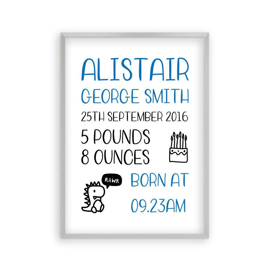 Personalized Baby Birth Print - Blim & Blum