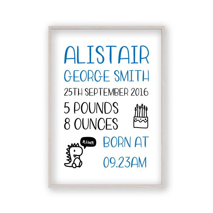 Personalized Baby Birth Print - Blim & Blum