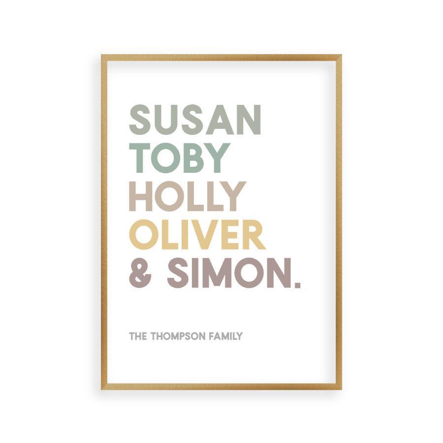 Personalized Family Names Print - Blim & Blum