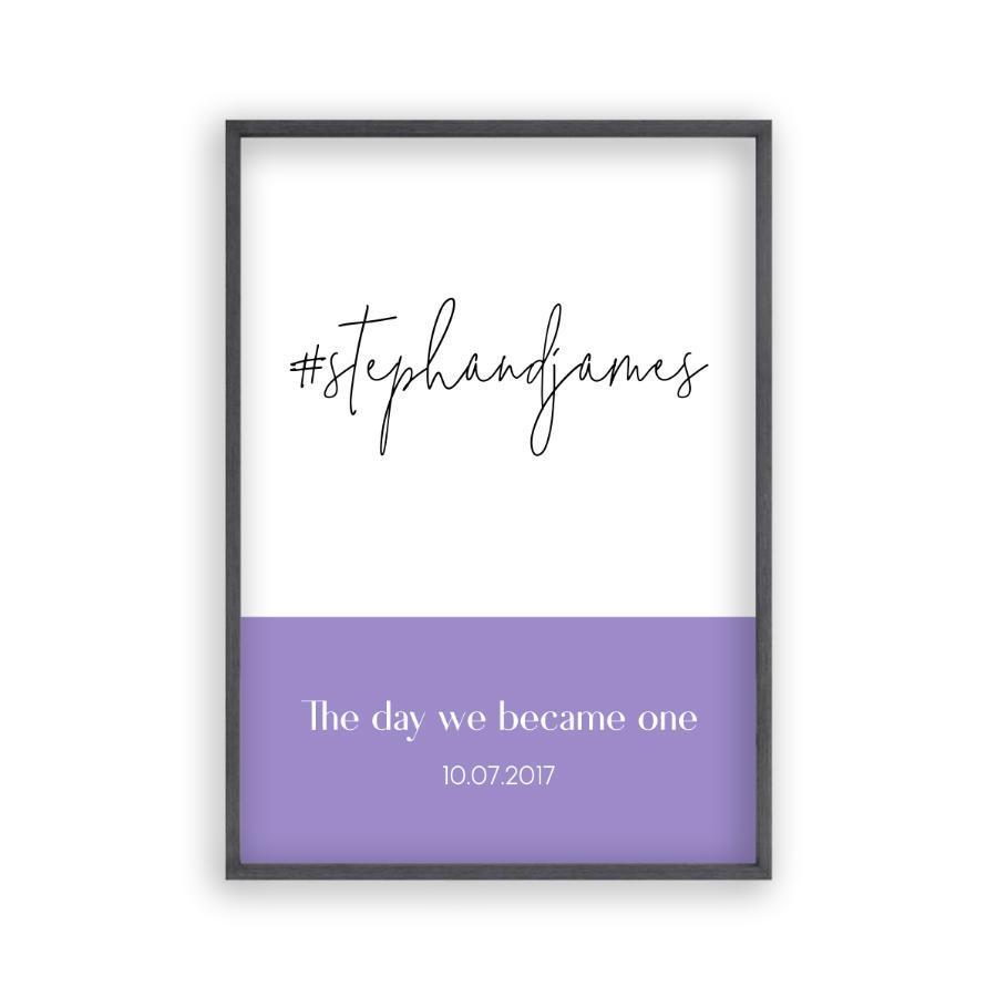 Personalized Hashtag Wedding Print - Blim & Blum