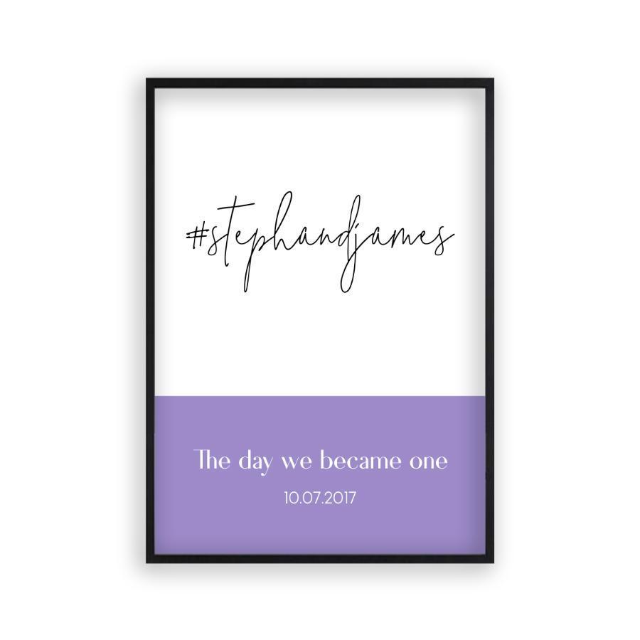 Personalized Hashtag Wedding Print - Blim & Blum
