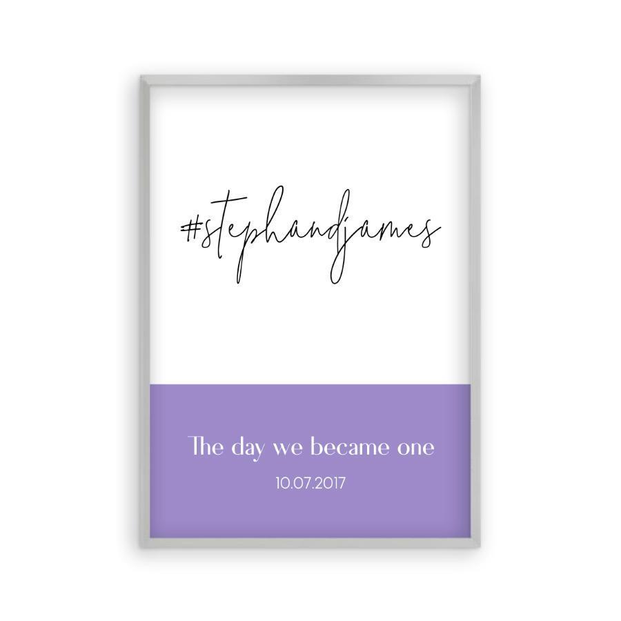 Personalized Hashtag Wedding Print - Blim & Blum