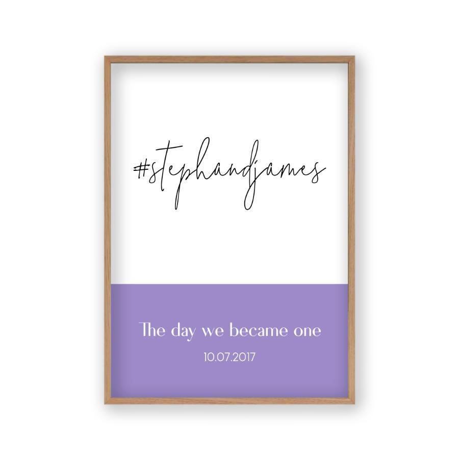 Personalized Hashtag Wedding Print - Blim & Blum