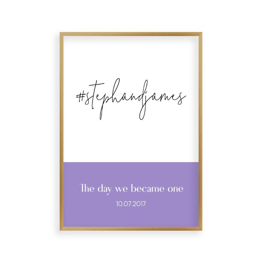 Personalized Hashtag Wedding Print - Blim & Blum