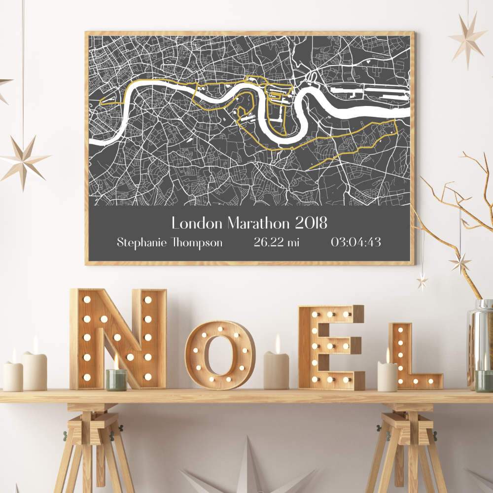 Personalized London Marathon Map Print - Blim & Blum