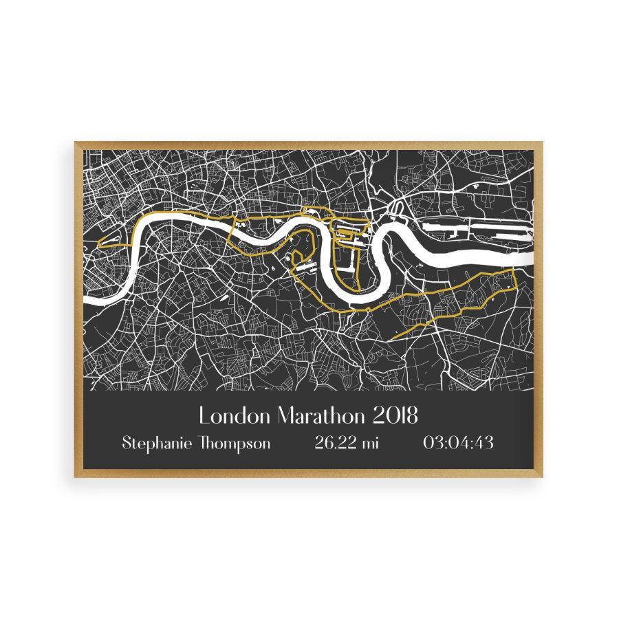 Personalized London Marathon Map Print - Blim & Blum