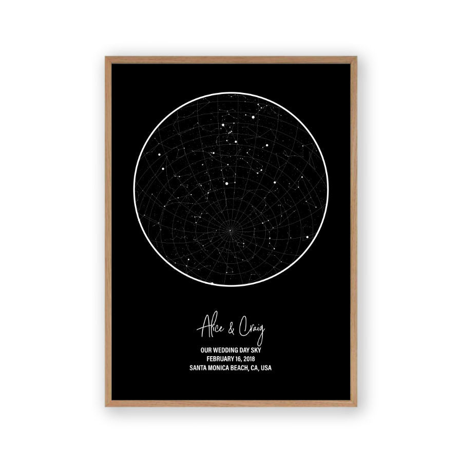 Personalized Star Map Night Sky Print - Blim & Blum