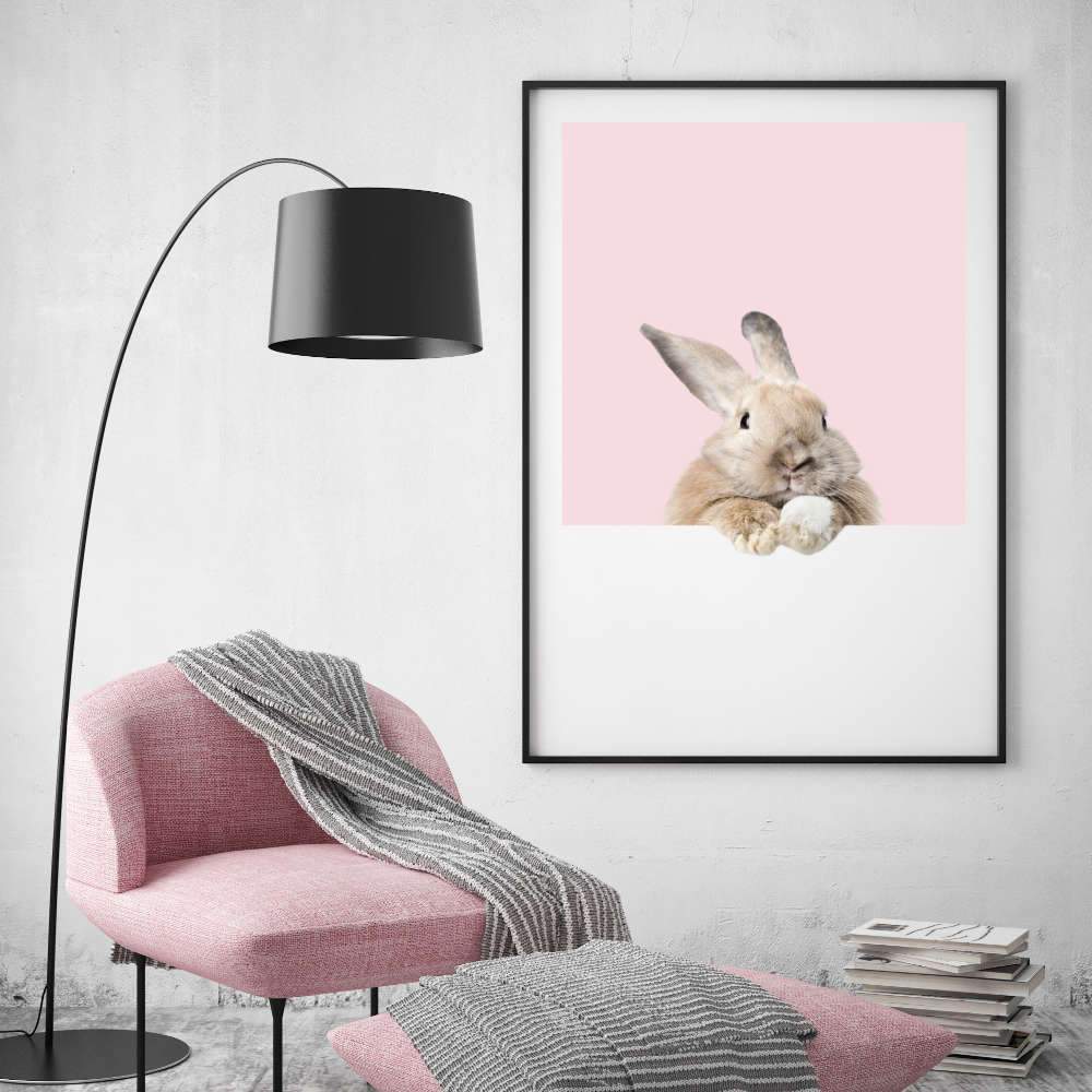 Rabbit Peeking Print - Blim & Blum