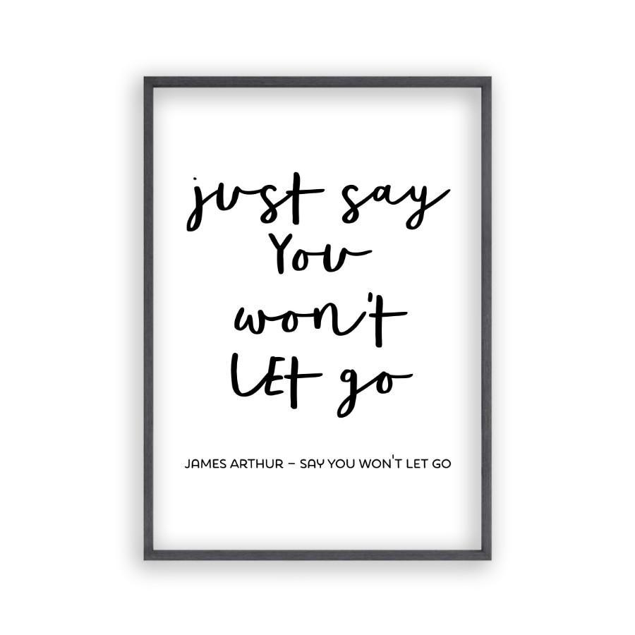 Say You Won't Let Go Lyrics Print - Blim & Blum