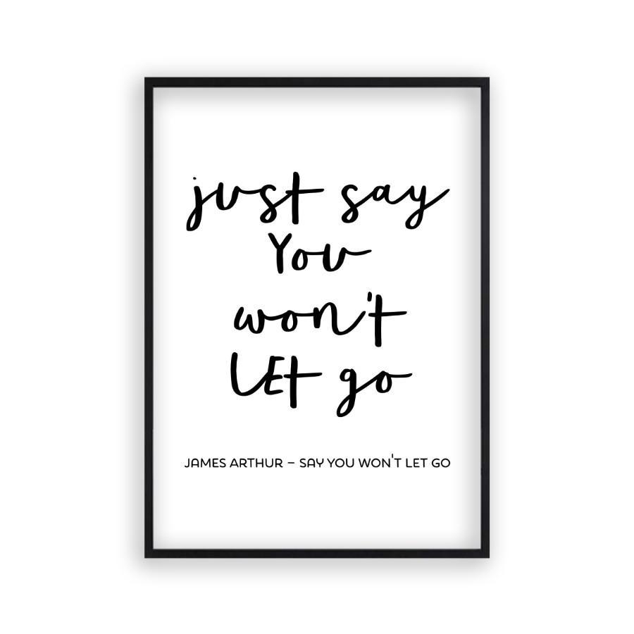 Say You Won't Let Go Lyrics Print - Blim & Blum