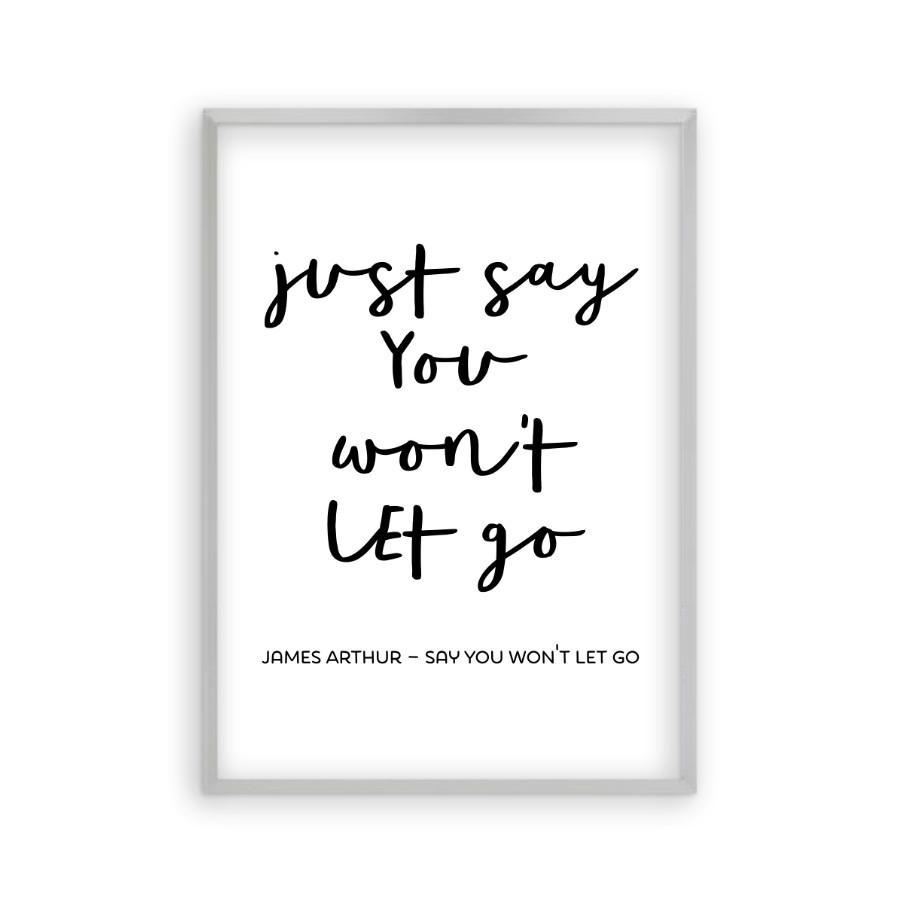 Say You Won't Let Go Lyrics Print - Blim & Blum