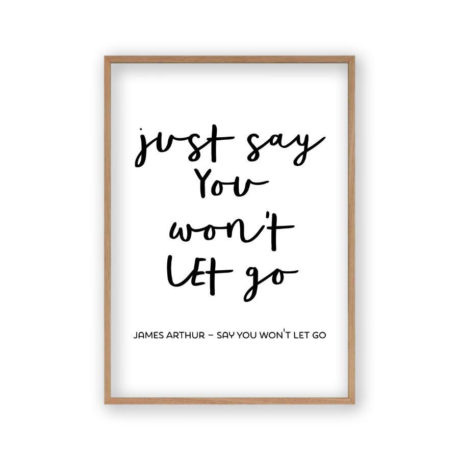 Say You Won't Let Go Lyrics Print - Blim & Blum