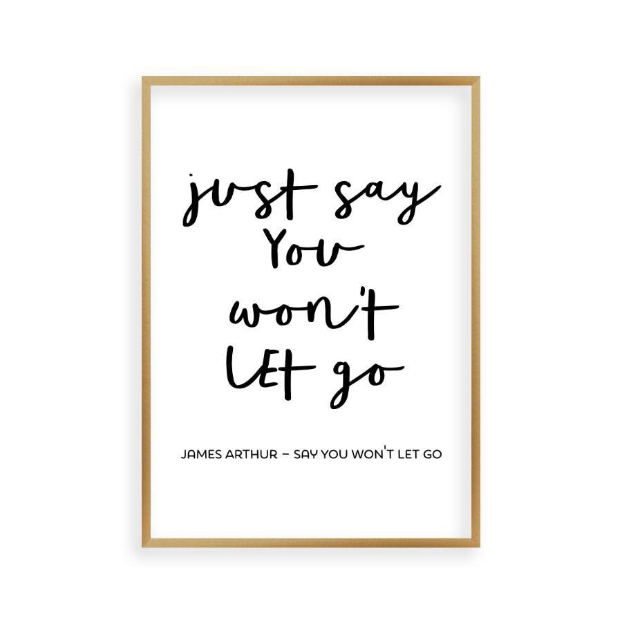 Say You Won't Let Go Lyrics Print - Blim & Blum