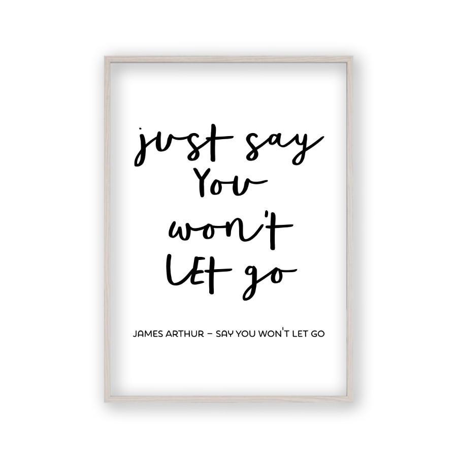 Say You Won't Let Go Lyrics Print - Blim & Blum