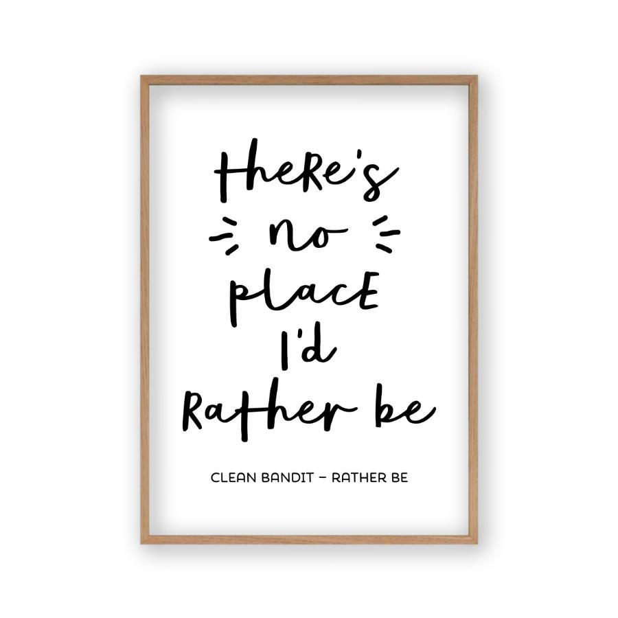 There's No Place I'd Rather Be Lyrics Print - Blim & Blum