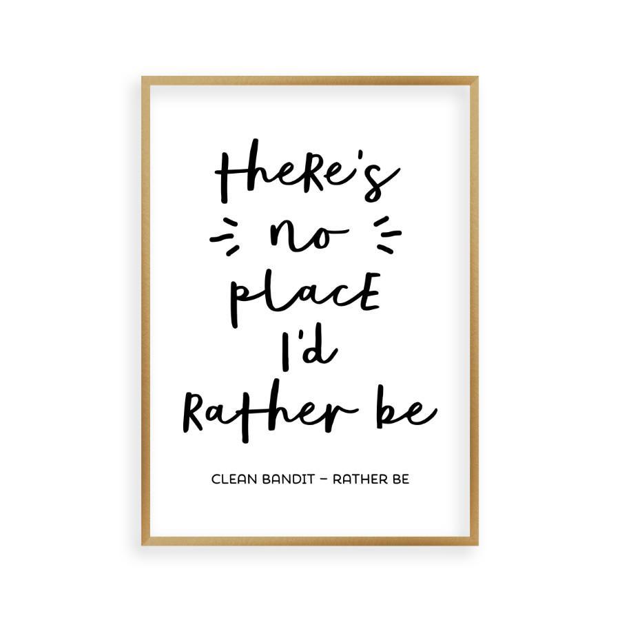There's No Place I'd Rather Be Lyrics Print - Blim & Blum