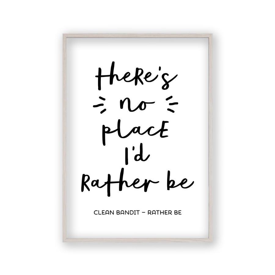 There's No Place I'd Rather Be Lyrics Print - Blim & Blum