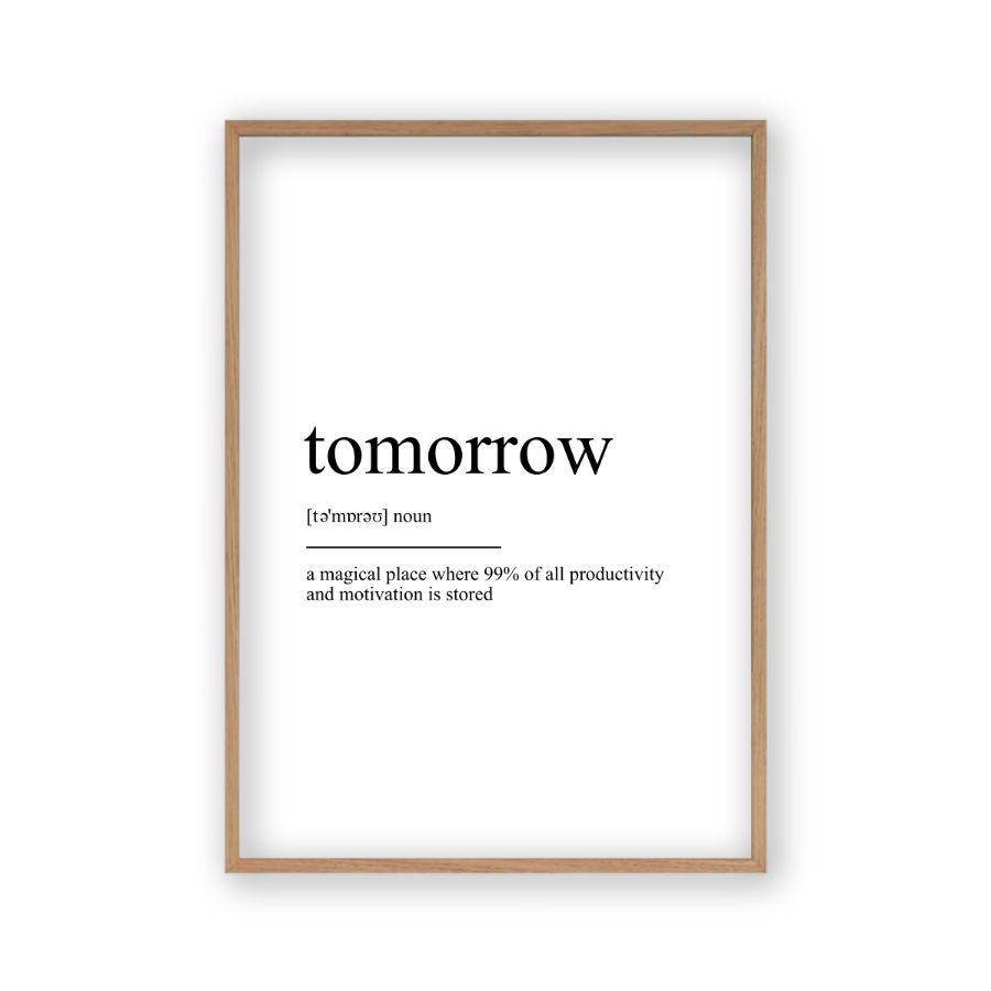 Tomorrow Definition Print - Blim & Blum