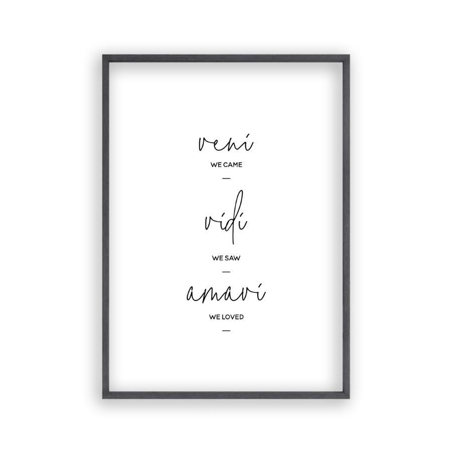 We Came We Saw We Loved Print - Blim & Blum