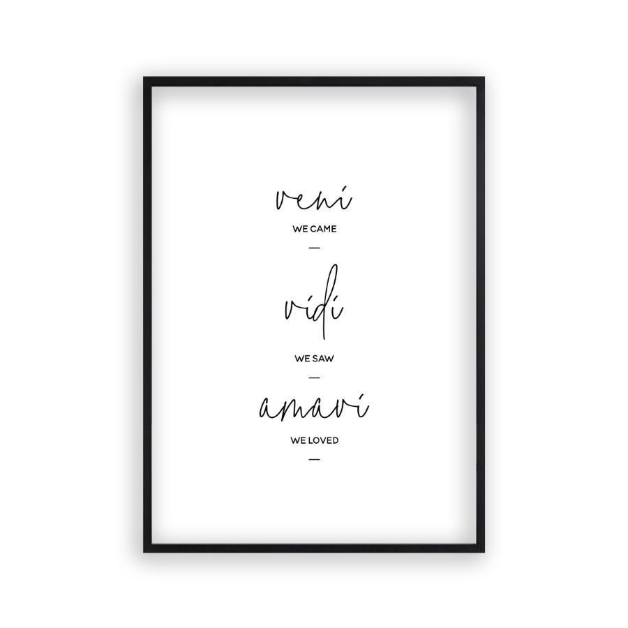 We Came We Saw We Loved Print - Blim & Blum