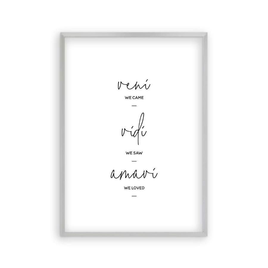 We Came We Saw We Loved Print - Blim & Blum