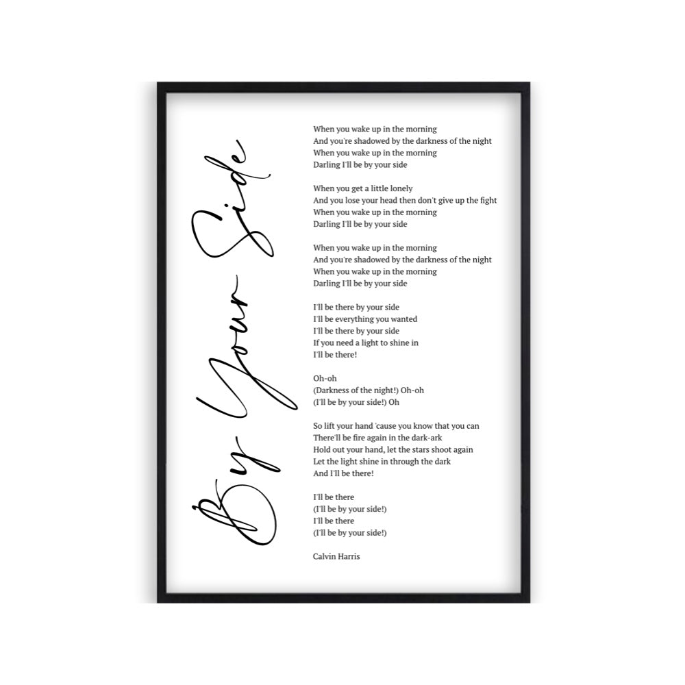 Personalized Song Lyrics Script Print