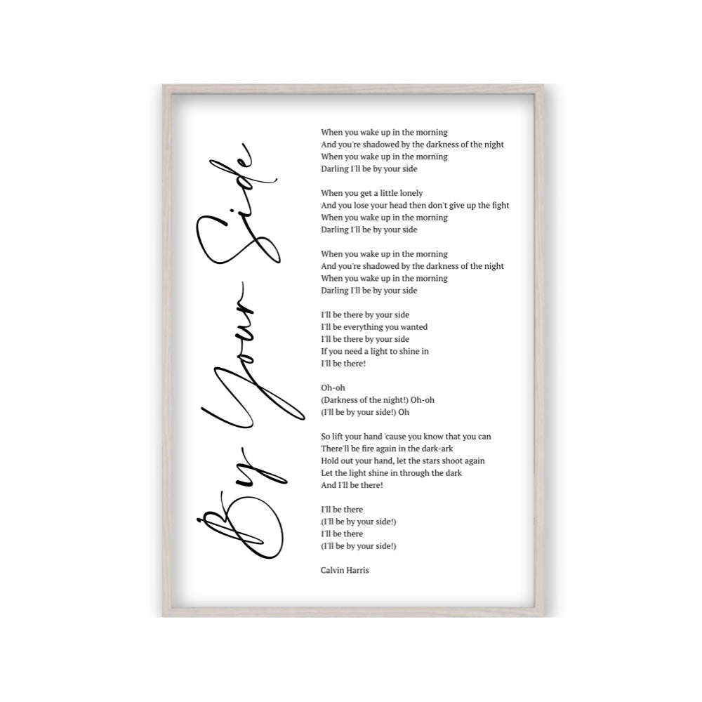 Personalized Song Lyrics Script Print
