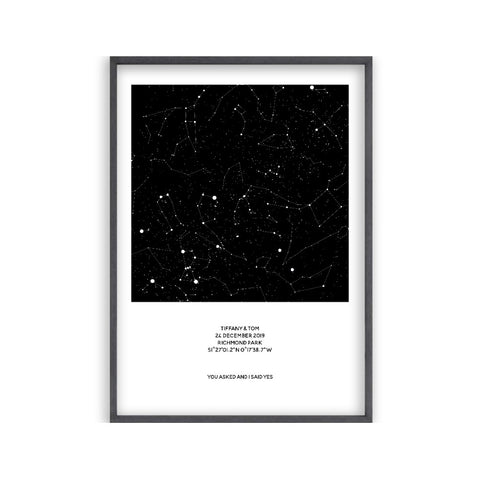 Personalized Night Sky Star Map Print - Blim & Blum
