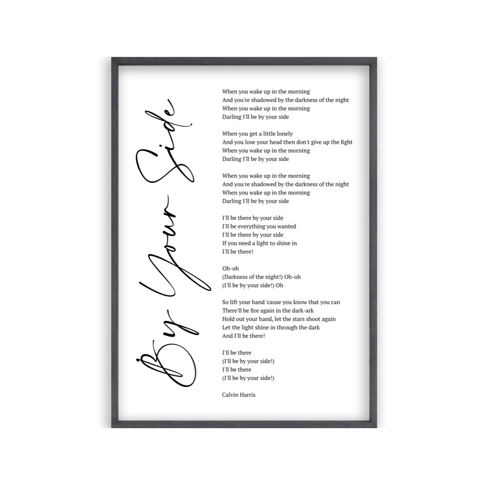 Personalized Song Lyrics Script Print