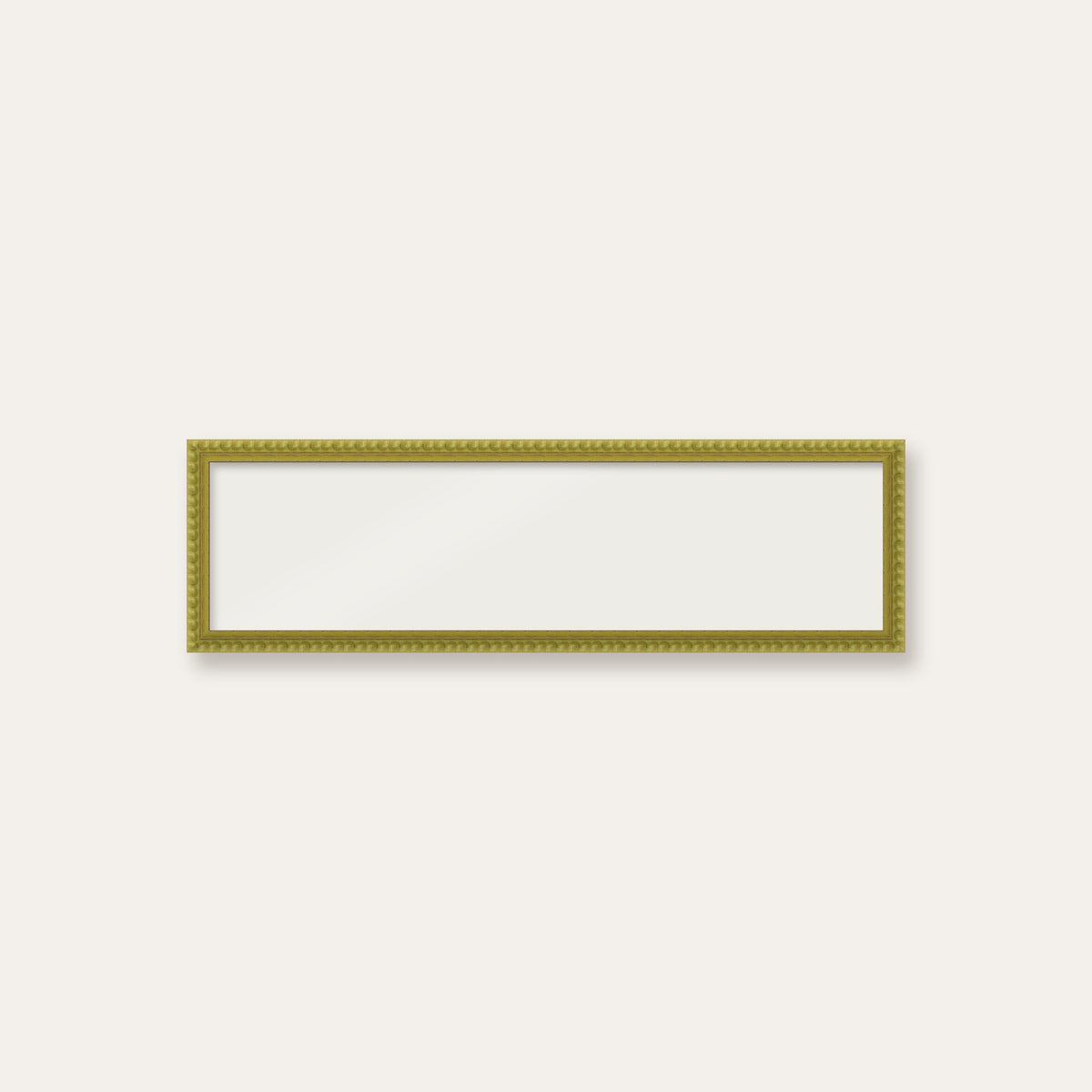 Green bobbin panoramic frame, 24" x 6", frame only