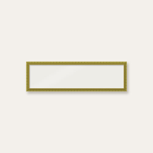 Green bobbin panoramic frame, 24" x 6", frame only