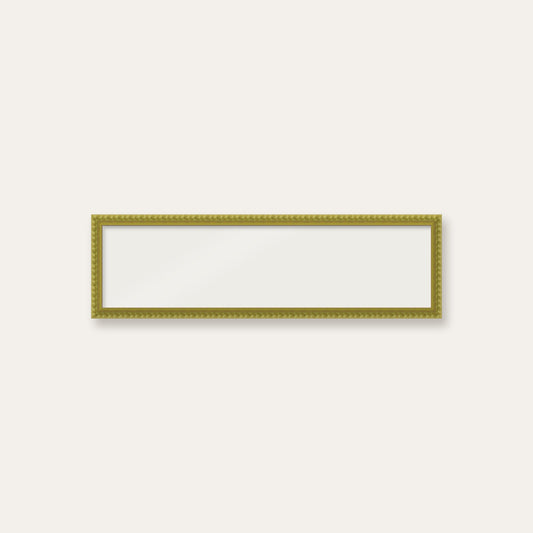 Green bobbin panoramic frame, 24" x 6", frame only