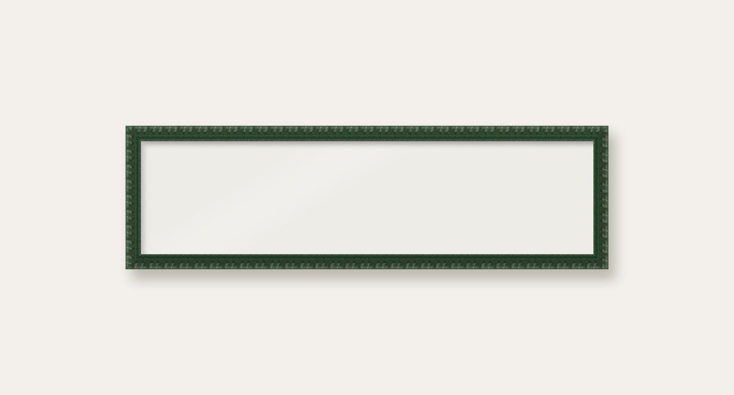 Dark Green bobbin panoramic frame, 24" x 6", frame only